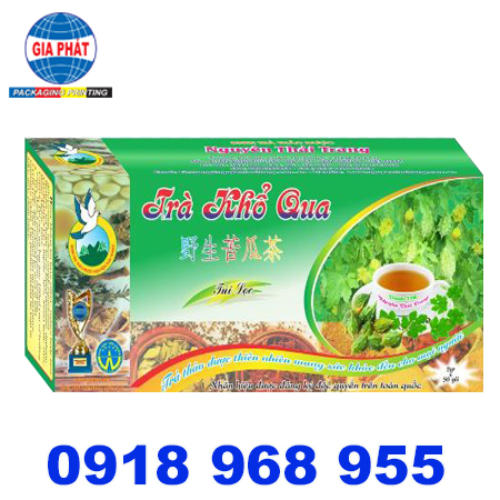 In hộp trà khổ qua| baobigiaphat.vn